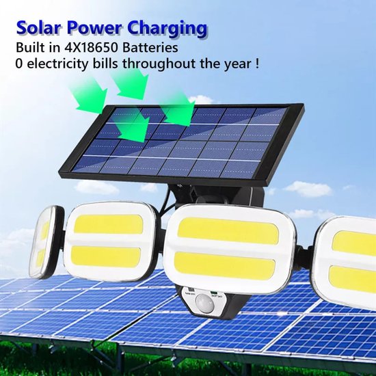 285 : Lamp – wall lamp waterproof lighting 240 cob + remote control