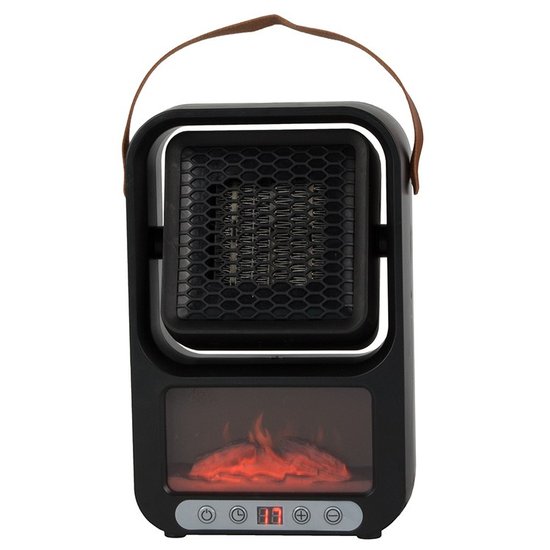 6073 : Portable Electric heater with LED Fireplace | Remote included