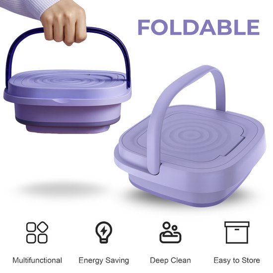 [de] Pralka turystyczna składana kolor fioletowy