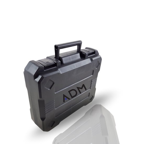 395 : ADM Cordless screwdriver + two batteries 36V, set 77pcs