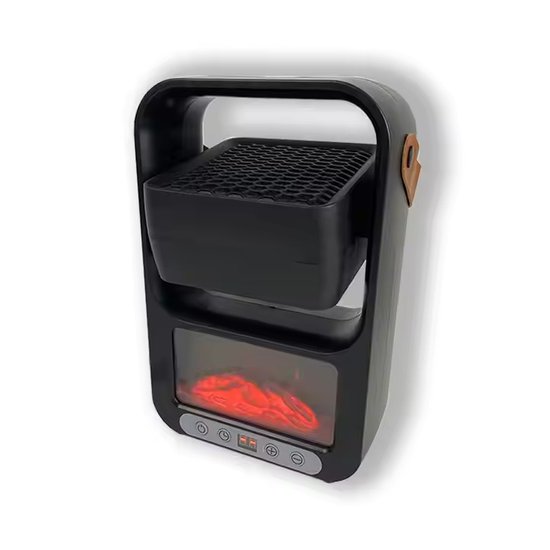 6073 : Portable Electric heater with LED Fireplace | Remote included