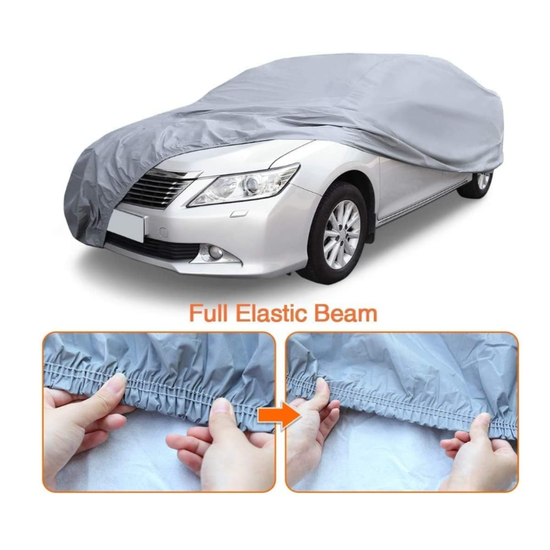 2190-1 : Premium Grey Car Cover – All-Weather Protection - Size L