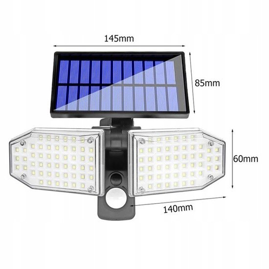 121 : Street solar lamp halogen 78 LED smd sh-078