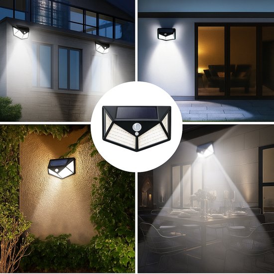 012 : Solar led lamp motion sensor wall lamp black sh-100