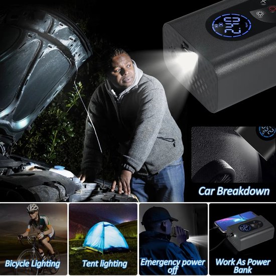 6094 : Smart wireless air pump with LED light | 150 PSI