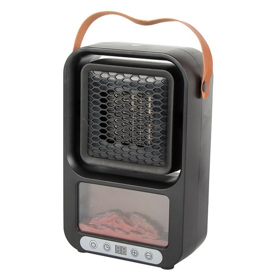 6073 : Portable Electric heater with LED Fireplace | Remote included