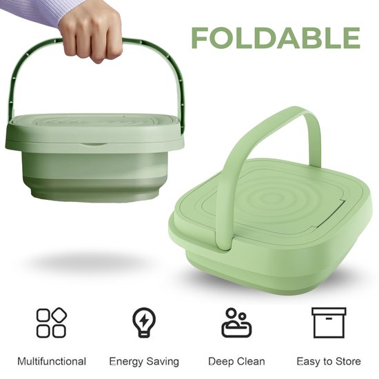 [de] Pralka turystyczna składana kolor zielony