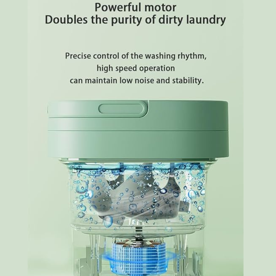 7021-1 : ADM Portable Folding Mini Washing Machine-green