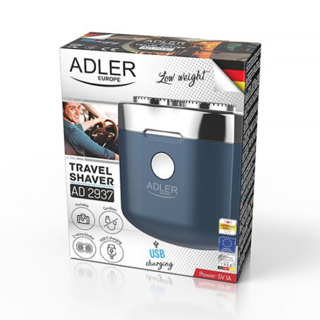 AD 2937 : Adler Travel Shaver – USB 2 heads