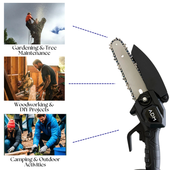 Akumulatorowa mini piła elektryczna ADM - czarna