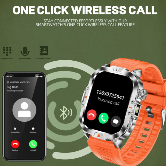 6093 : Smartwatch V17 waterproof | built-in flashlight