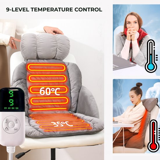 6002 : Premium heated chair cushion | 9 levels