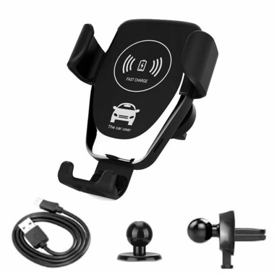 320 : CAR HOLDER WITH BUILT-IN INDUCTIVE CHARGER FAST CHARGE QI