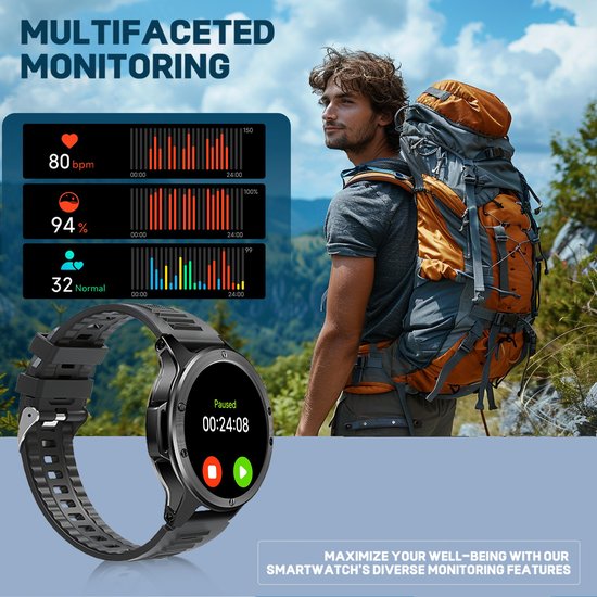 6092 : Smartwatch V21 with flashlight | 100+ sports modes