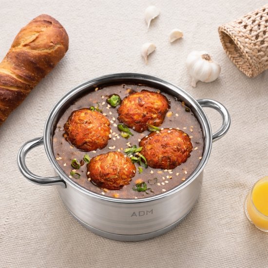 393 : ADM 12-pot stainless set with lids