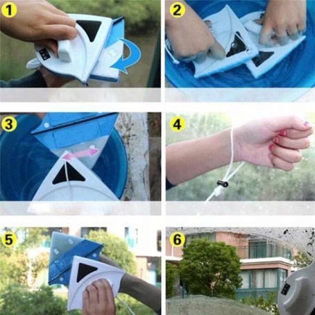 060 : Double-sided magnetic window cleaner | For glass 3-8mm