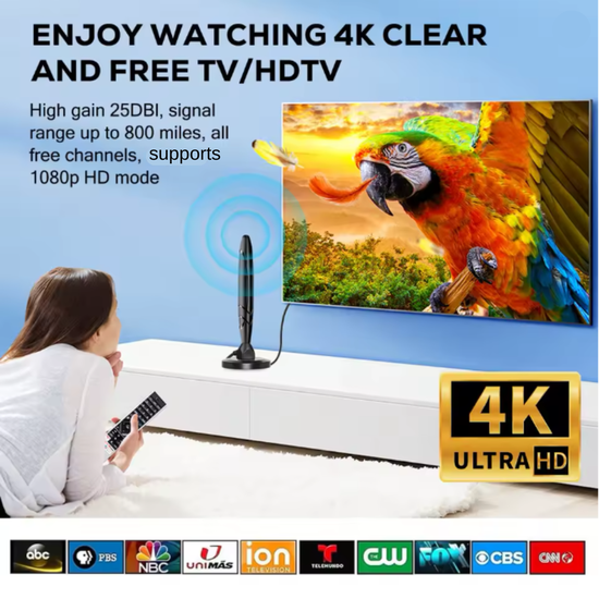 Cyfrowa antena TV z magnetyczną podstawą