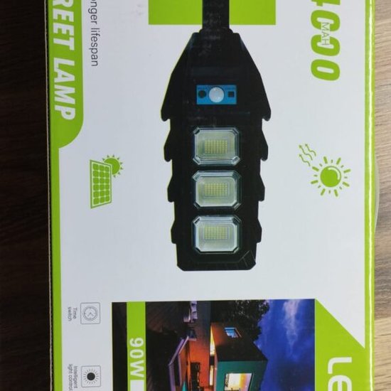 449 : Solar lamp with remote control LED street lamp with motion sensor