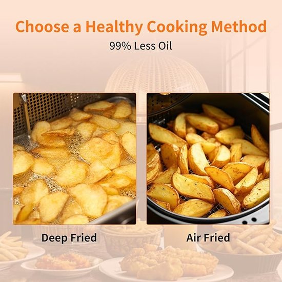 550 : ADM Double Air Fryer – 2-baskets 8l