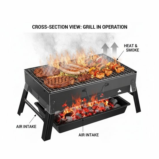 2226 : Travel BBQ Charcoal Grill