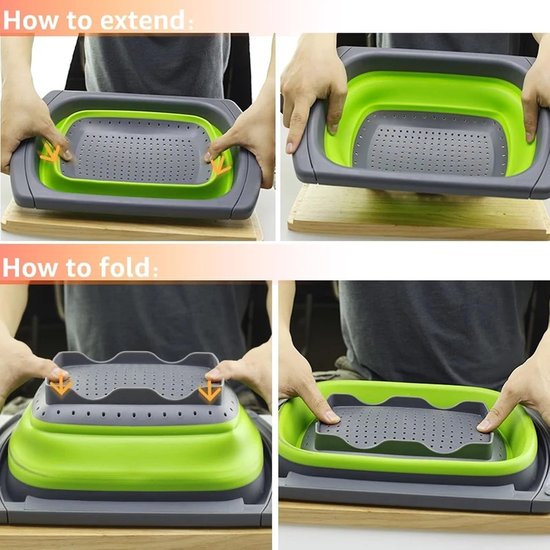 480 : Fold & Drain Kitchen Basket – Adjustable Sink Strainer