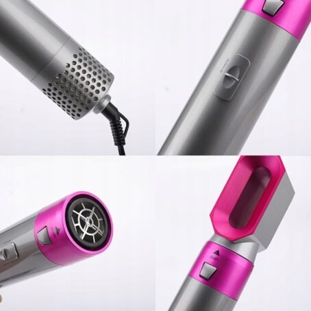387 : Hair set brush curler dryer 5in1