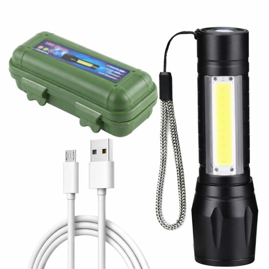 Mini kieszonkowa latarka taktyczna + pudełko