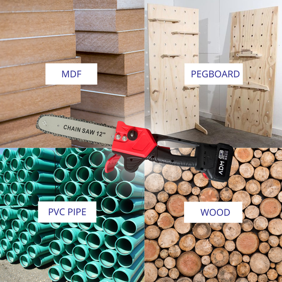 ADM 12-Inch Cordless Chainsaw with Ergonomic Handle