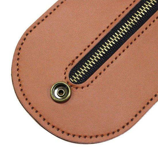 292-1 : Genuine leather self-defense purse - light brown