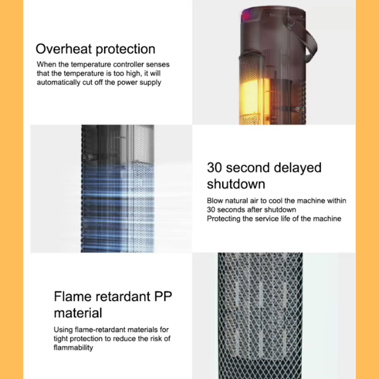 6062 : ADM Fan heater 1500w with led digital display