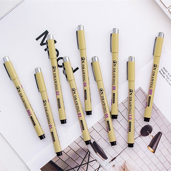 501 : Fineliner markers for sketching | 9-Piece Set