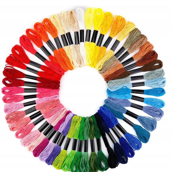 Zestaw do Haftu Krzyżykowego – 100 Kolorów Muliny, Tamborki, Igły i Akcesoria DIY