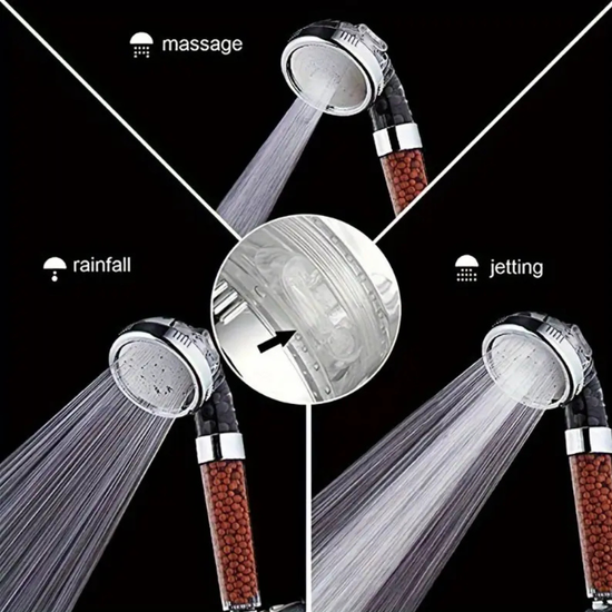 080 : Shower head filtering with tourmaline