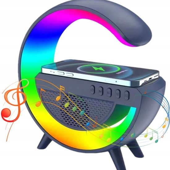 500 : LED Lamp with Charger QI and Bluetooth Speaker