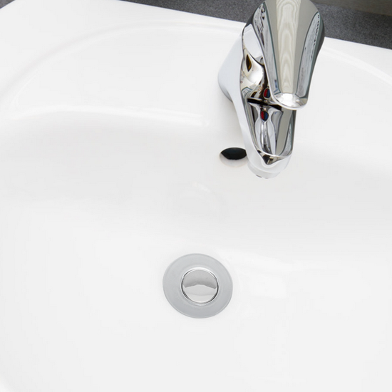 521 : Sink drain stopper with removable stainless steel filter basket