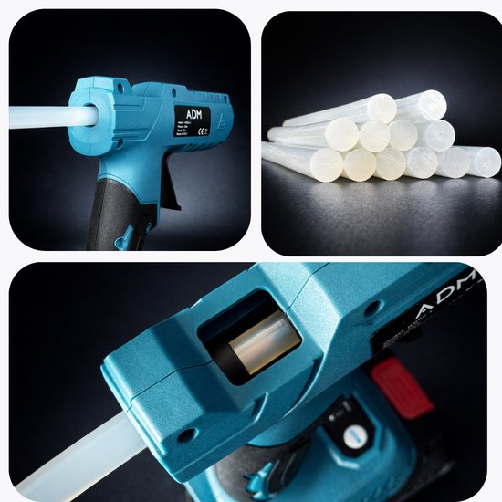 7006 : ADM Cordless Hot Glue Gun 21V + 1 Battery 21V