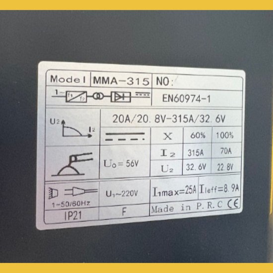 2152-1 : ADM Inverter Welding Machine MMA-315