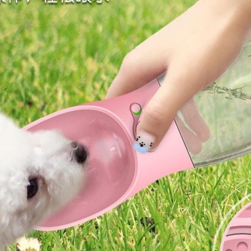 016-1 : Portable Dog Water Bottle 350ml – Pink