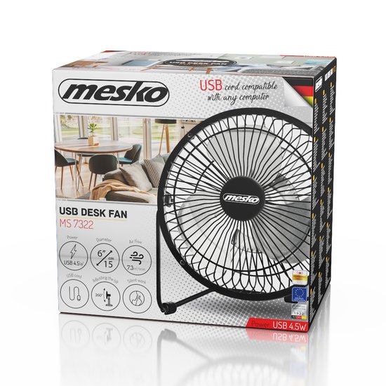 MS 7322 : Mesko Small Office Fan – 15cm USB
