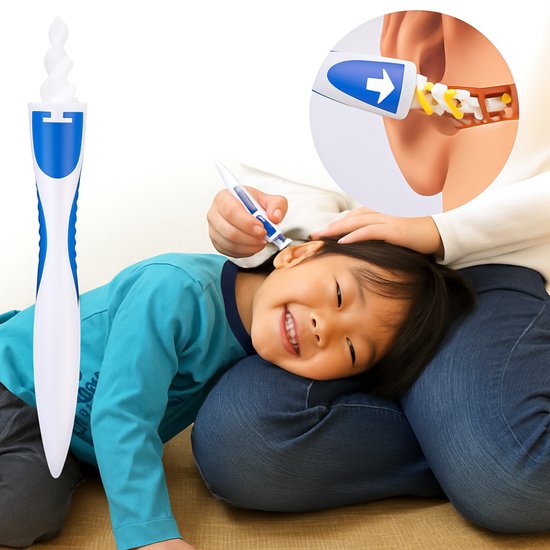 Miękki silikonowy czyścik do uszu | Zawiera 16 wymiennych końcówek