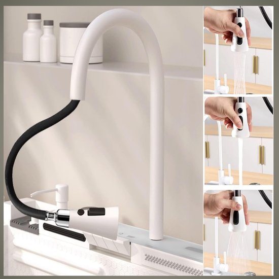 587 : ADM Smart kitchen sink with pull-out faucet