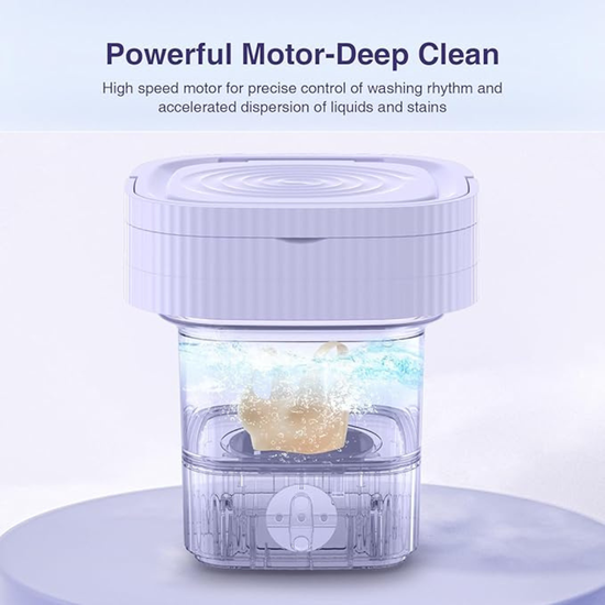 7021 : ADM Portable Folding Mini Washing Machine- purple