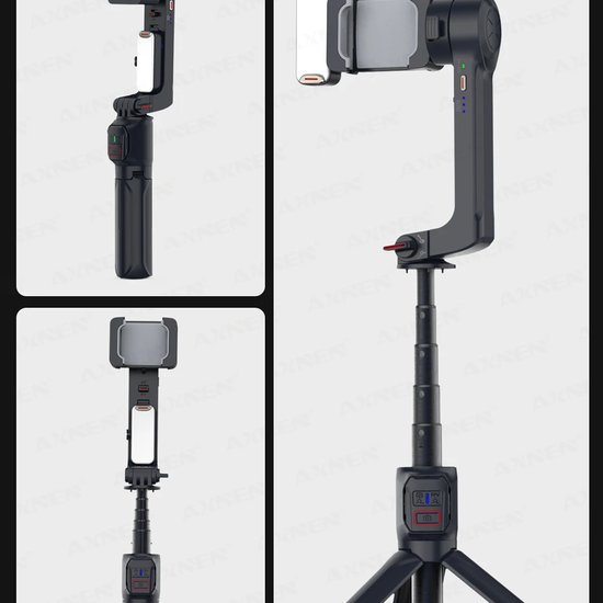 6034 : 2-axis gimbal stabilizer & selfie stick | removable fill light A10