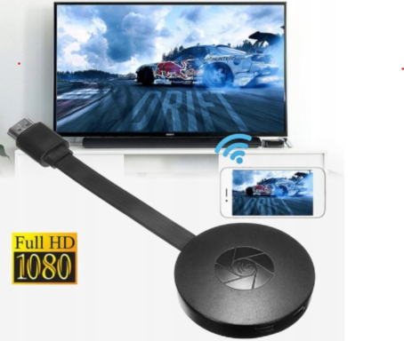 484 : Chromecast TV cast streaming device 4K – black