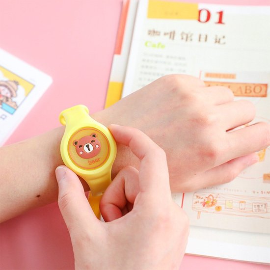 064-6 : Watch Band For Children Mosquito against - yellow