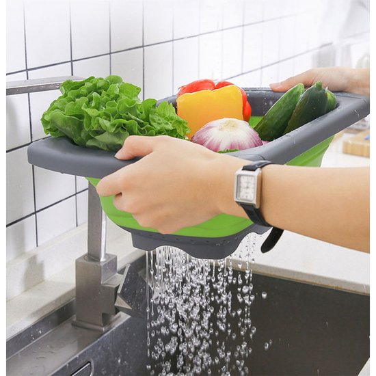 480 : Fold & Drain Kitchen Basket – Adjustable Sink Strainer