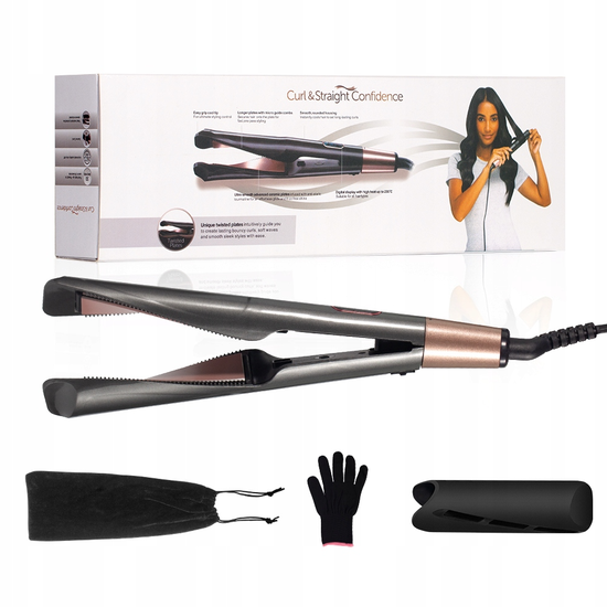 314 : 2-in-1 Professional hair straightener & curler