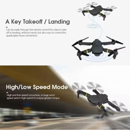 414 : HD Camera Drone – Foldable WiFi Quadcopter with Remote Control
