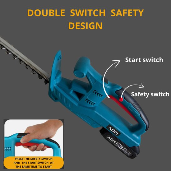 7007 : ADM Cordless Hedge Trimmer with 21V Lithium Battery
