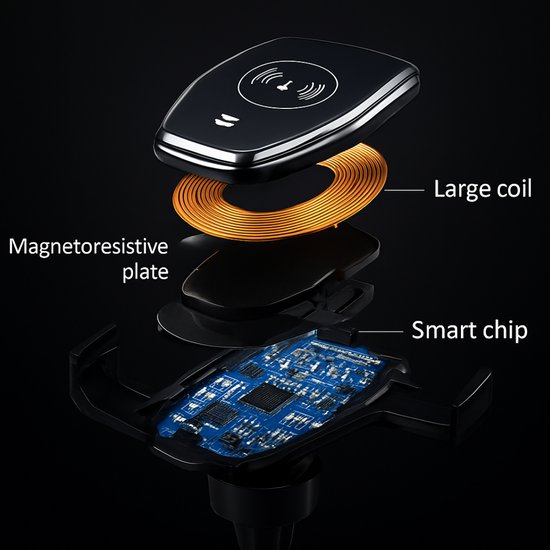 Uchwyt samochodowy z wbudowaną ładowarką indukcyjną FAST CHARGE QI